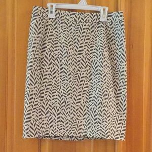 Beautiful cream and green skirt.